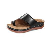Chaussons D'Été Pour Femmes Avec Design À Orteils Parfaits Pour La Plage Et Les Sorties Décontractées Dotés D'Une Semelle Intérieure De Massage Confortable Pour Un Port Toute La Journée (Black 39)