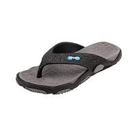 Chaussons d'été pour hommes à massage avec semelle ouverte pour plage et salle de bains design moderne et confortable en flip flop (Grey, 42)