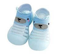 Chaussons d'éveil pour bébé - Chaussettes de Noël - Sandales pour fille 20 - Chaussons de sport pour garçon - Chaussons licorne - Chaussons pour fille, bleu, 20 EU