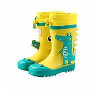 Chaussons d'hiver pour enfants garçons et filles - Chaussures d'eau pour bébé - Bottes de pluie pour bébé - Bottes d'eau - Bottes d'eau pour enfants - Avec chaussures élastiques pour apprendre à