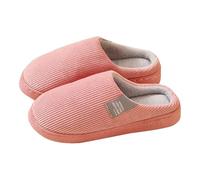 Chaussons d'hiver pour femme - En peluche chaude - Pantoufles fermées - Semelle silencieuse - Antidérapantes - Doublure en polaire - Pantoufles en feutre - Simples et confortables - Unisexe, Rose, 40