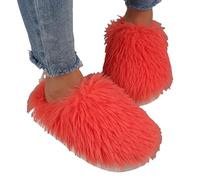 Chaussons d'hiver pour femme et homme chaussures d'intérieur Pantoufles de Voyage Hôtel plat Respirables dessin animé chaud doux chambre