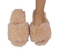 Chaussons d'hiver pour femme et homme chaussures d'intérieur Pantoufles moelleuses appartements Respirables Couleur Unie Peut tre Porté en Toutes Saisons