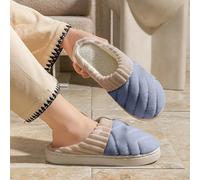 Chaussons d'hiver pour femme et homme Plats Intérieur Cozy Slippers Couple pantoufles appartements peluche maison chaussures Confort Sol Mode Peut tre Porté en Toutes Saisons