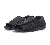 Chaussons Diabétiques Extra Larges pour Pieds Gonflés Large Oedème Chaussures Orthopédique Sandales Bout Ouvert en Mesh (Noir, Adulte, 50, Numérique, Système Taille Chaussures EU, Large)