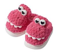 Chaussons d'intérieur avec doublure pour fille Confortables Pantoufles intérieures en mousse à mémoire de forme antidérapantes Pantoufles thermiques pour extérieur et intérieur, rouge, 36 EU