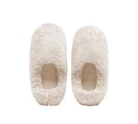 Chaussons d'intérieur et d'extérieur doublés de Polaire avec Semelle pour Un Confort Chaleureux et Un Confort Optimal Pendant Les Saisons Automne-Hiver (White, 37-39)