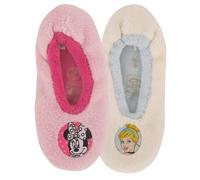 Chaussons - Disney - Ballerines enfant fille - Lot de 2 - Semelle antidérapante - Intérieur éponge 29/31