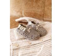 Chaussons élastiqués en cuir souple bébé beige imprimé 18/24M(81/86)