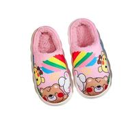 Chaussons éléphants pour filles - Chaussons doux avec motif animal - Confortables et respirants - Pour l'intérieur et l'hiver - Chaussons confortables pour enfants - Très chauds, Rose, 33.5 EU