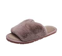 Chaussons En Forme De Cœur Femme Pantoufles Peluche Bout Ouvert Peluche Chaussons En Mousse À Mémoire De Forme Pantoufles Chaude Doublées Polaire Avec Semelle Souple Chaussures Pour La Maison