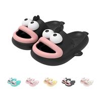 Chaussons en forme de poisson - Pantoufles mignonnes en forme de poisson clown pour homme et femme - Chaussures de bain antidérapantes avec semelle épaisse, Noir , 44/45 EU