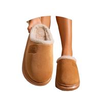 Chaussons en mousse à mémoire de forme pour un enfilage confortable - Idéal pour l'intérieur et l'extérieur - Semelle épaisse pour des sandales d'hiver chaudes., marron, 38 EU