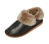 Chaussons En Peau De Mouton - Chaussons En Fourrure JUNGLE En Cuir Marron