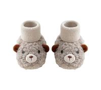 Chaussons en peluche pour fille et garçon - Chaussons d'hiver moelleux - Chaussons d'intérieur - Chaussettes de sol pour bébé - Antidérapantes - Pour apprendre à marcher, gris, 11