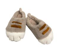 Chaussons en peluche pour l'intérieur, chaussons en peluche d'hiver | chaussons amusants avec chat de dessin animé, chaussons chauds respirants et légers pour la salle à manger, la salle d'étude, la