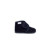 Chaussons en velours côtelé à scratch bleu marine 26