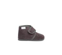 Chaussons en velours côtelé à scratch gris 28