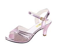 Chaussons Enfant Chaussures Danse De Salon Femme À Talons Toile Chaussure Talon Tango Escarpins Petit Latine Basket Noire Modern Jazz Compétition Nationale Mariage Violet-A 40