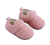 Chaussons Enfant Garcon - Hiver Solide Polyvalent en Peluche Enfants Maison Chaussures Bébé Coton Pantoufles Fille Infantile Intérieur Antidérapant en Peluche Pantoufles (18)