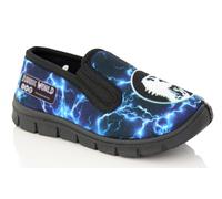 Chaussons enfant Jurassic World 25 au 33 - Pantoufles bleues avec motif dinosaure T-Rex, élastiques confortables. (32, Système Taille Chaussures EU, Enfant de moins de 5 ans, Numérique, Moyen, 32)