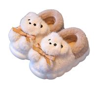 Chaussons Enfant pour Fille et Garçon Peluche Chaudes avec Design Animal Mignon Tricot Chausson Chaussures Premiers Pas pour la Crèche et la Maison Pantoufle Unisexes pour Enfants