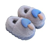 Chaussons Enfant pour Fille et Garçon Pieds Nus,Antidérapants,Doublés Polaire Tricot Chausson Chaussures Premiers Pas Idéal pour la maison et la Maternelle Pantoufle Chaud Enfant Fille Hiver