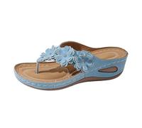 Chaussons Femme à la Mode Sandales d'été à Plateforme, ornées de détails et d'un Bout Ouvert en V, parfaites pour Un Look décontracté au Quotidien.