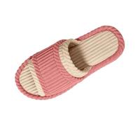 Chaussons Femme Automne Hiver Chaud Pantoufles à Bout Ouvert Bicolores