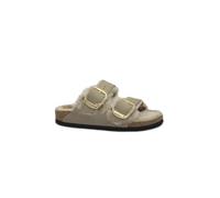 Chaussons femme BIRKENSTOCK ARIZONA BIG BUCKLE 1030384 marron tabac beige avec boucles en fourrure 37