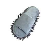 Chaussons Femme Chaud,Pantoufles en Peluche Hiver,Chaussons doublés à bout ouvertl'hiver et l'automne,Chaussures de maison confortables et élégantes,Faciles à nettoyer et amovibles (Grey, S)