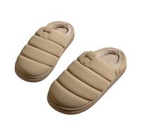 Chaussons Femme Chauds Flocons, Pantoufles Douces à Semelle Épaisse Anti-Dérapante, Mémoire de Mousse pour Intérieur et Extérieur,Vert,41 EU