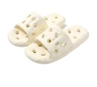 Chaussons Femme Claquettes Homme Crocs Tongs Mules Sandales Mixte Pour Maison et Vacances, Troués (Blanc beige, Système Taille Chaussures EU, Adulte, Numérique (intervalle), Moyen, 40, 41)