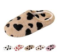 Chaussons Femme Confortable Ete Hiver Pantoufles Femme Chaudes et douillettes pour la Maison modèle cœur élégant parfaites pour détendre offrant Un Confort Moelleux Quotidien idéales en Saison Froide