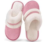 Chaussons Femme femme Hiver Maison Pantoufles Peluche Bout Fermé Chaussons décontractés antidérapantes Pantoufles Slip on pour Automne Hiver, intérieures, Chambre, Bois Plancher