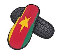 Chaussons Femme Homme Drapeau Du Cameroun Maison Pantoufles Confort Hiver Pantoufles Chaude Chaussures D'Intérieur Pour Hôtel Extérieur Intérieur M