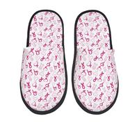 Chaussons Femme Homme Impression De Sensibilisation Au Cancer Du Sein Chaussons Doux Adultes Pantoufles D'Extérieur, Pour Mariage, Fête, Femmes, L