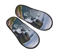 Chaussons Femme Homme Irlande En Plein Air Comté De Clare Les Falaises Chaussons Automne Hiver Confort Pantoufles D'Extérieur, Pour Hommes, Femmes, Fête, M