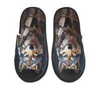 Chaussons Femme Homme Loup Tribal Maison Chaussures Lavable Confort Pantoufles D'Extérieur, Pour Hommes, Femmes, Intérieur Extérieur, L