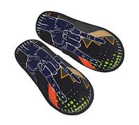 Chaussons Femme Homme Panneau Rock And Roll Chaussures D'Intérieur Confortable Chaud Chaussons Peluche Chaussures Pour Hôtel Extérieur Intérieur M