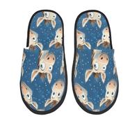 Chaussons Femme Homme Plan Bleu D'Âne Drôle Chaussons D'Intérieur Confort Doublées En Peluche Pantoufles À La Maison, Pour Hommes, Fête, Femmes, L