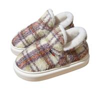 Chaussons Femme Homme Slippers Pantoufles De Noël Pour Et En Peluche Amusante L'hiver Fourrés Doublure Thermique Confort Pieds Sensibles Pantoufle Chausson Winter Orange 37