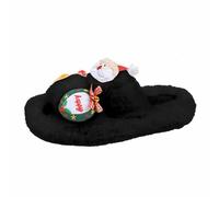 Chaussons Femme Rigolo Noel Pantoufles de Noël mignonnes en coton avec un motif de rennes adaptées à l'intérieur comme à l'extérieur pantoufles moelleuses à semelle épaisse