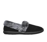 Skechers Pantoufle Team Toasty Gris/Noir – Suède microfibre, doublure fausse fourrure, Taille 39