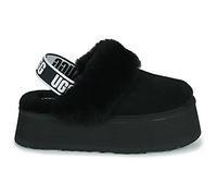 UGG pour femme. 1113474 Pantoufles en cuir W Funkette noir -Hauteur des semelles 5cm (40), Plat, Aucun, Casuel, Homewear