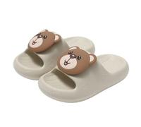 Chaussons Fille Chaussons Fille Ours Imprimé Sommer Intérieur Extérieur Plage Semelle Molle Sandales Tongs Intérieur