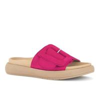 Chaussons - GABOR - PINK CASUAL OPEN SLIPPERS - Croûte de cuir - Doublure en cuir - Semelle en caoutchouc 37