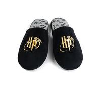 Chaussons Harry Potter pour Homme - Pantoufles Noires, Noir , 43/45 EU