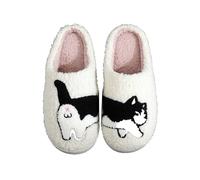 Chaussons Homme 43 Pantoufles Halloween Peluch Chaussons d'hiver Chaude pour Hommes Femmes Slipper Fantaisie Intérieur Confortable Claquette Chaussures Adulte Imprimé d'halloween