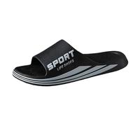 Chaussons Homme Confortables Élégants pour Toutes Saisons Usage Intérieur et Extérieur Décontracté (Black, 41) #68